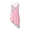 thumbnail image 5 of Lace Camisole Tops for Women Y2k V Neck Spaghetti Strap Asymmetrical Hem Cami Tank Tops Going out Tops Summer Outfits, 5 of 5