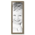 thumbnail image 2 of ArtToFrames 12" x 35" Aged White Gold Picture Frame, 12x35 inch Silver Wood Poster Frame (WOM-2036),  Pack, 2 of 7