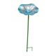 thumbnail image 3 of Baño para pájaros, comedero para pájaros de pie con forma de flor, decoración metálica decorativa, comedero para pájaros para jardín, patio, césped, azul, 3 of 8
