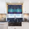 thumbnail image 5 of Yayeee Kitchen Curtains Tier Pair Light Filtering 27"x36" Rod Pocket Short Cafe Window Panel, Purple Moonlight Forest, 5 of 7