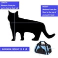 thumbnail image 6 of Pet Carrier Cat Cattier Soft-Sided Carriers for Small Medium Cats Dogs Puppies Pet Carrier Airline Approved Cat Dog Pet Travel Carrier, Blue, 6 of 7