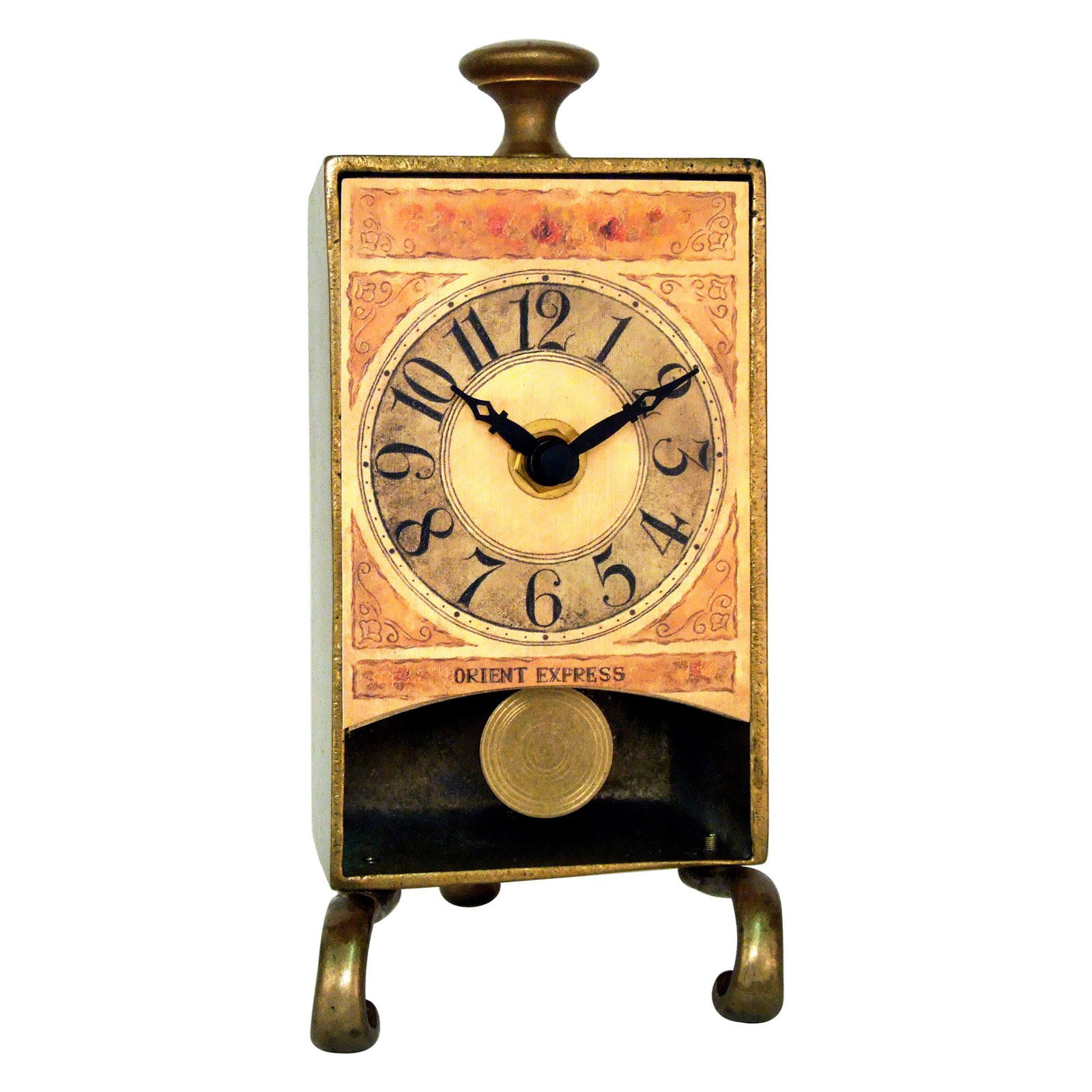 Antique Kitchen Clocks  Flower Design Pendulum Reproduction 