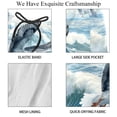 thumbnail image 4 of luoweisi Men's Beach Shorts Quick Dry Swim Trunks with Mesh Lining Seagull L, 4 of 5