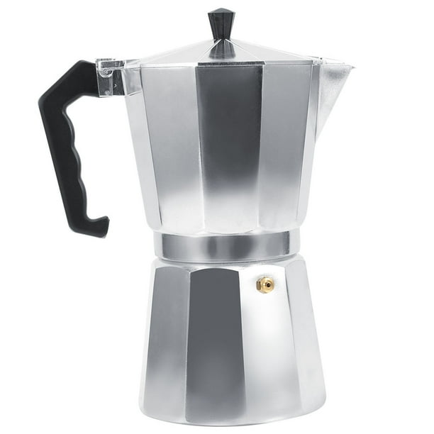 Cafetera italiana de aluminio para espresso, ideal para uso doméstico o de oficina (600 ml, 12 tazas)