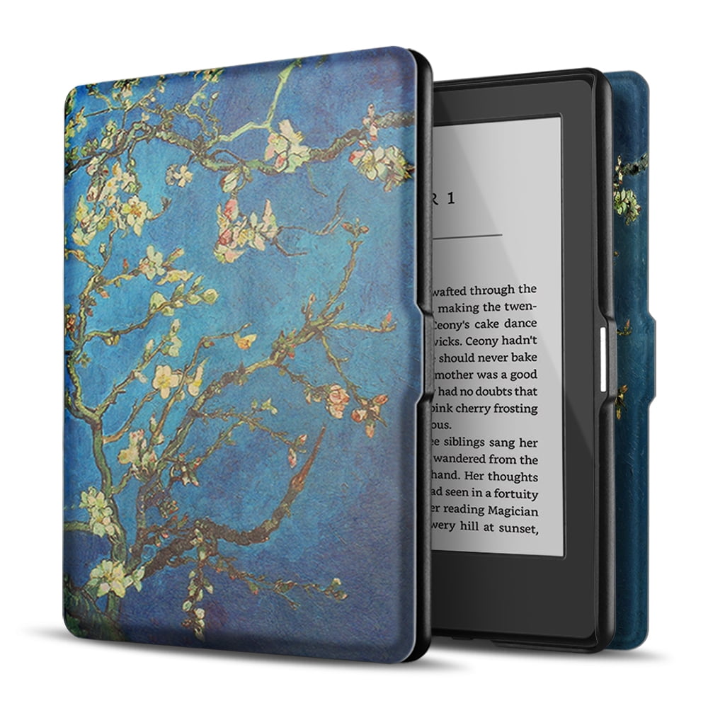 Smart Cover lila Ganvol Lederhülle  Kindle Paperwhite 2015 Schutz Hülle mit Sleep/Wake Funktion Magnetverschluss 