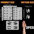 thumbnail image 2 of 3 pcs Facial Features Painting Stencil 8.3x11.7inch Reusable Eyes Nose Mouth Eyebrows Beard Drawing Template Faces Features Stencil for Painting on Wood Wall Fabric Furniture, 2 of 7