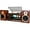 Brown, variant on Boytone BT-28SPW, Bluetooth Classic Style Record Player Turntable with AM/FM Radio, CD / Cassette Player, 2 Separate Stereo Speakers, Record from Vinyl, Radio, and Cassette to MP3, SD Slot, USB, AUX