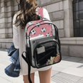 thumbnail image 6 of ALAZA Clear Backpack Footballs PVC Transparent BookBag, 6 of 7
