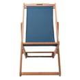 thumbnail image 2 of SAFAVIEH Outdoor Collection Loren Foldable Sling Chair Natural/Navy, 2 of 7