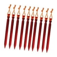 thumbnail image 4 of Colaxi 10 Pcs Piquets de Tente Piquets de Tente de Plage Piquets de Sol en Aluminium Métal Robuste Piquets de Sol pour Auvents Arrière-Cour Plage Rouge, 4 of 8