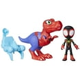thumbnail image 3 of Marvel Spidey and His Amazing Friends Dino-Webs Spidey-Rex & Miles “Spin” Morales Action Figures, Ages 3+, 3 of 5