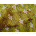 thumbnail image 4 of oneOone Silk Tabby Lime Green Fabric Stripe|Leaves & Floral Block Fabric For Sewing Printed Craft Fabric By The Yard 42 Inch Wide, 4 of 4