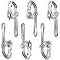 thumbnail image 1 of Curtain Hooks Metal Curtain Header Tape Drapery Hooks for curtains 2.9x1.2cm (100 Pack silver), 1 of 4