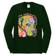 thumbnail image 3 of Neon Lab Dog Lover Shirt | Labrador Dogs Speak To Those Who Listen | Dean Russo Art Animal Lover Mens Long Sleeve Shirt, Forest Green, 3X-Large, 3 of 6
