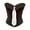 t-156Coffee, variant on Sleek Corset Bustier For Women With Neckline Tie Strapless Control Body Overbust Corsets,White,S
