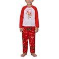thumbnail image 1 of ITFABS Christmas Family Pajamas Set, Deer Print Round Collar Tops+Trousers, 1 of 9