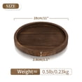 thumbnail image 2 of Hanobe Decorative Candle Plate Holder Trays Coffee Table Decor, Round Wooden Serving Tray Centerpiece for Table 11.8”, 2 of 9