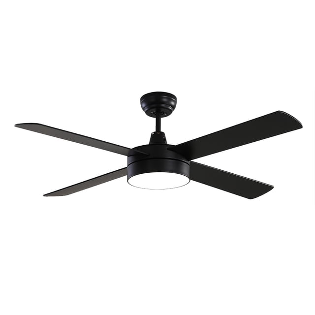 Ventilador de Techo Alphaled 52' con luz LED 3 tonos control remoto color negro