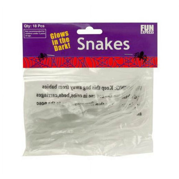 18-Pc Glow in the Dark Snakes Party Favors Set - Set of 25