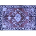 thumbnail image 1 of Ahgly Company Machine Washable Indoor Rectangle Persian Blue Traditional Area Rugs, 6' x 9', 1 of 4