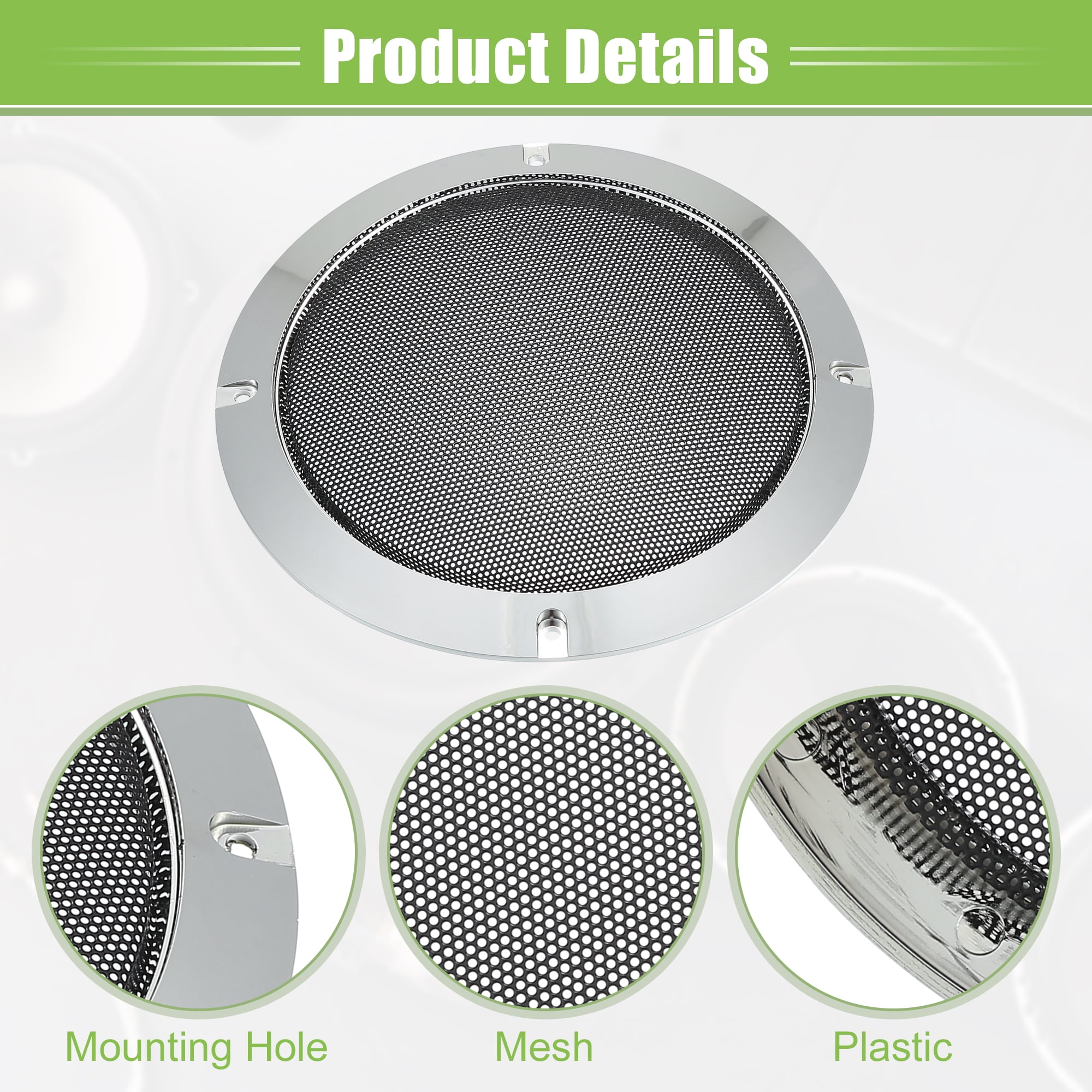 Unique Bargains Durable Universal Car Speaker Grills Cover with Mounting Screws 6.5"
