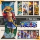 thumbnail image 2 of Póster de lienzo impreso con imagen HD de One Piece Luffy, pergaminos colgantes, decoración moderna para el hogar y la pared, 2 of 5