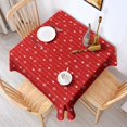 thumbnail image 2 of Christmas Square Tablecloth 60x60 Inch – Waterproof Polyester Printed Table Cover, Wrinkle Resistant & Washable for Kitchen Dining Picnic Party Decor, Single-v4-13, White, 2 of 6