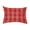 Red, variant on Simply Daisy, 14" x 20" Pyramid Stripe Red Decorative Abstract Outdoor Throw Pillow
