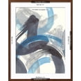 thumbnail image 5 of Art.com Blue Brushy Abstract II Art Print by Danhui Nai, Brown Frame Wall Art, 23" x 29", 5 of 5