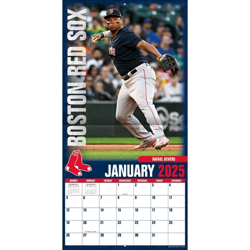 2025 12X12 TEAM WALL CALENDAR, BOSTON RED SOX