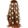 thumbnail image 3 of Boho Women Sunflower Marguerite Tassel Headband Garland Hair Styling Accessory, 3 of 8