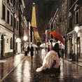 thumbnail image 3 of Pierre Benson 12x12 Black Modern Framed Museum Art Print Titled - Kissing in Paris, 3 of 5