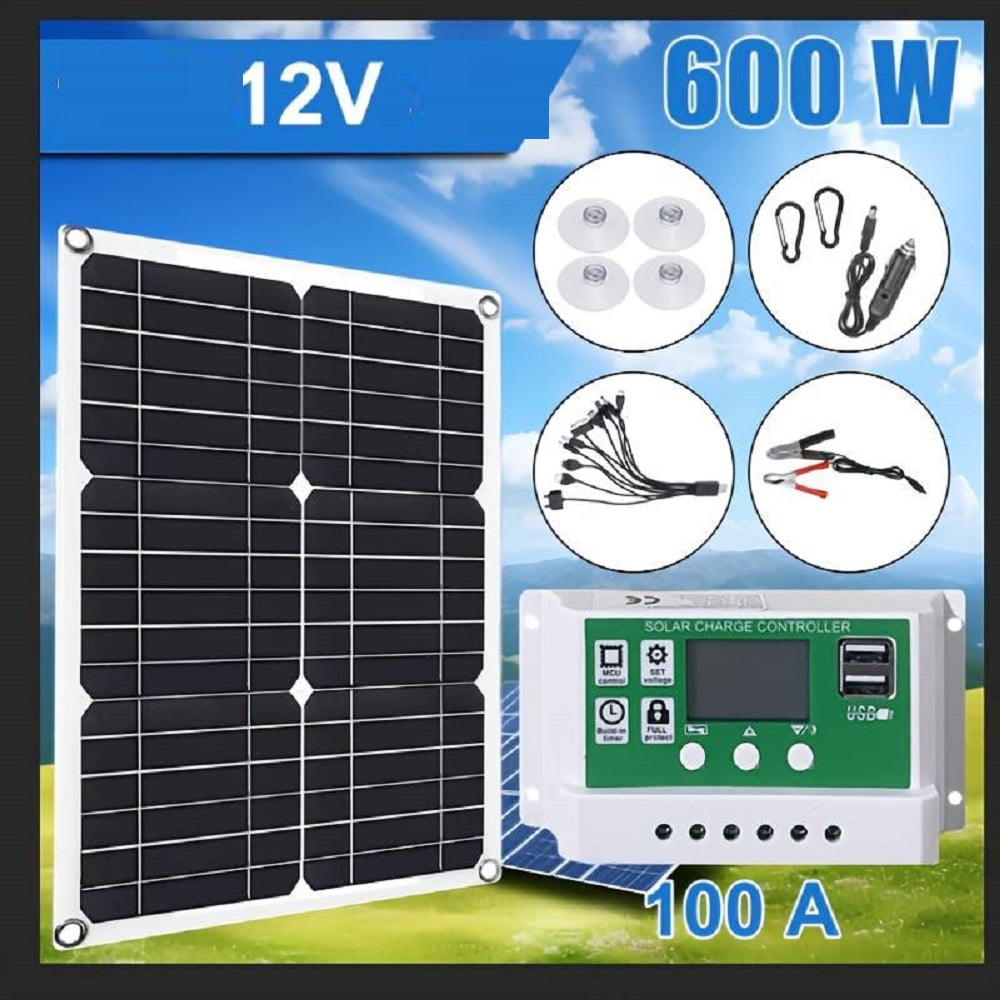 200W Solar Panel Kit with 100A Controller 12V Battery Charger Maintainer for Car Caravan Boat Marine Outdoor