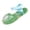 Girls' sandals # Green, variant on Girls Light Up Shoes Toddler Jelly Sandals Kids Caged Closed Toe Summer Beach Footwear Sparkly Flashing LED Heart Applique Flats Vacation Playtime Accessories