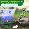 thumbnail image 3 of Seed Starter Tray with Grow Light Cells Seedling Tray with Humidity Dome/Indoor Grow Kit for Deep-Rooted Seedlings Adjustable/Timed Light Plant Starter Set, 3 of 7