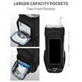 thumbnail image 3 of WANDF Water Bottle Carrier Bag with Phone Pocket, 40oz Tumbler with Handle Accessories,Insulated Water Bottle Holder with Strap,Straw Cover,Pouch for Men Women Hiking Camping Travel Gym(Black Bag), 3 of 9