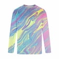 thumbnail image 4 of VBVC Men's UPF 50+ Long Sleeve Rash Guard T-Shirt,Colorful Swirl Quick Dry Lightweight Swim Shirt For Men,Purple,S-5XL, 4 of 5