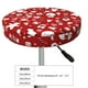 thumbnail image 4 of Balery Red Christmas Cheer. Fundas de asiento para taburete de bar redondo de tela de terciopelo ajustables que protegen de arañazos y manchas para sillas de 14 a 17 pulgadas.-14 inch, 4 of 7