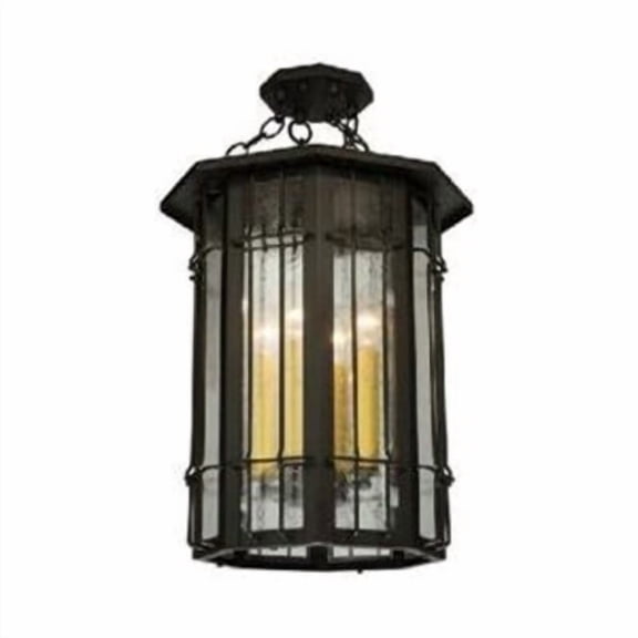 Meyda Tiffany 14670 Pink/Blue Pond Lily - 3 Light Accent Lamp   Mahogany Bronze Finish with Pink/Mauve/Blue Glass