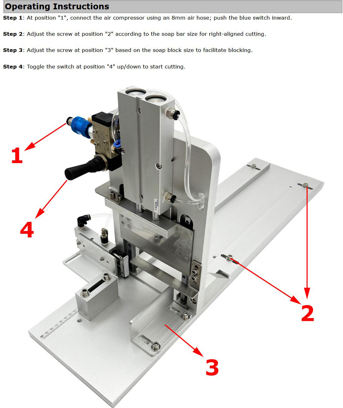 Pneumatic Soap Cutting Machine Manual Soap Cutting Machine Slicing Machine