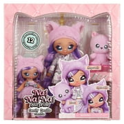 Na Na Na Surprise Family Soft Doll Set of 3 with 2 Fashion Dolls and 1 Pet – Lavender Kitty, Features 12 Accessories, Long Hair Dolls in Removable Fashions and Accessories with Adorable Plush Pet Cat