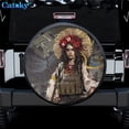 thumbnail image 1 of Ukrainian Girl Flag Printed Car Tire Covers for Off Road Vehicle SUV Sun Protection Custom Pattern Car Tire Covers 14 16 17 In, 1 of 5