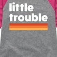 thumbnail image 3 of Instant Message - Trouble Little - Toddler & Youth Girls Raglan Graphic T-Shirt, 3 of 6