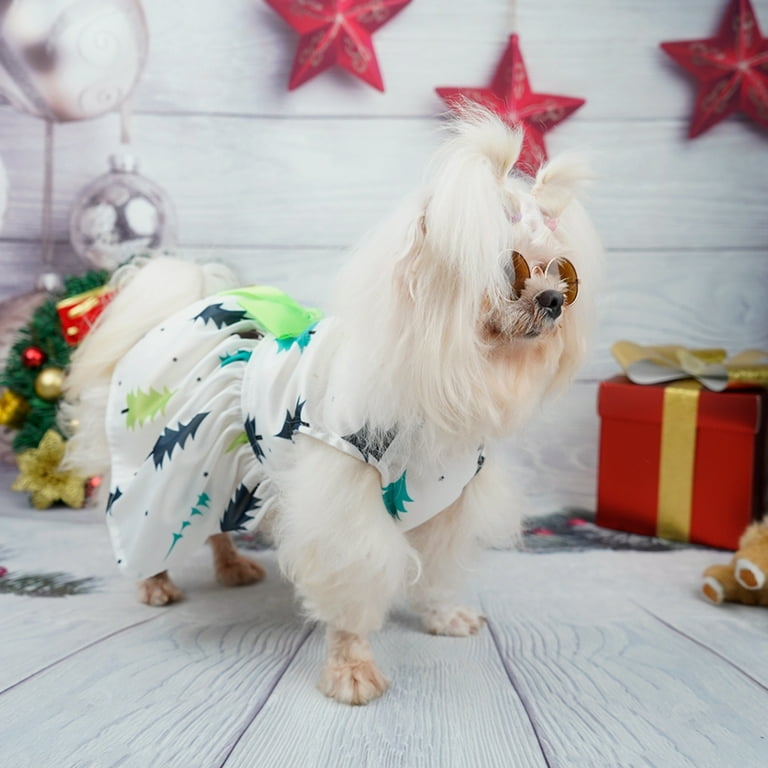 Xmarks Bowknot Dog Christmas Outfits Girl Dog Holiday Dress Lightweight  Puppy Clothes Pet Apparel Doggie Costume Cat Clothing - Walmart.com