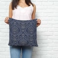 thumbnail image 2 of Navy Blue Pillow Covers 24x24 Inch Decorative Throw Pillow Cover, Boho Vintage Ethnic Tribe Abstract Art Sofa Pillowcases Accent Cushion Case Home Decor Bedroom Living Room, 2 of 6