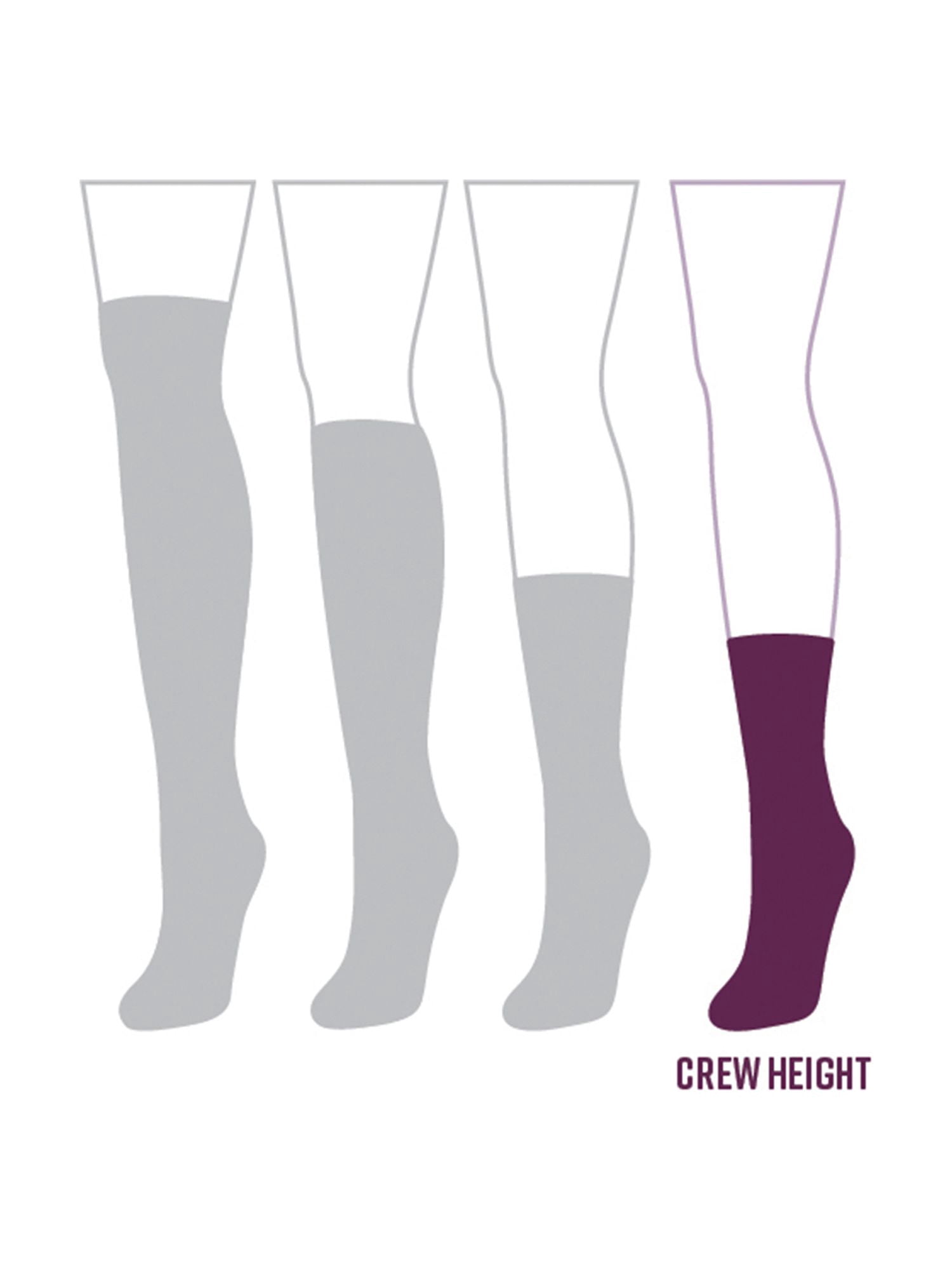 Muk Luks Women's Crew Boot Socks, 6-Pack, Fits Shoe Sizes: 6-10