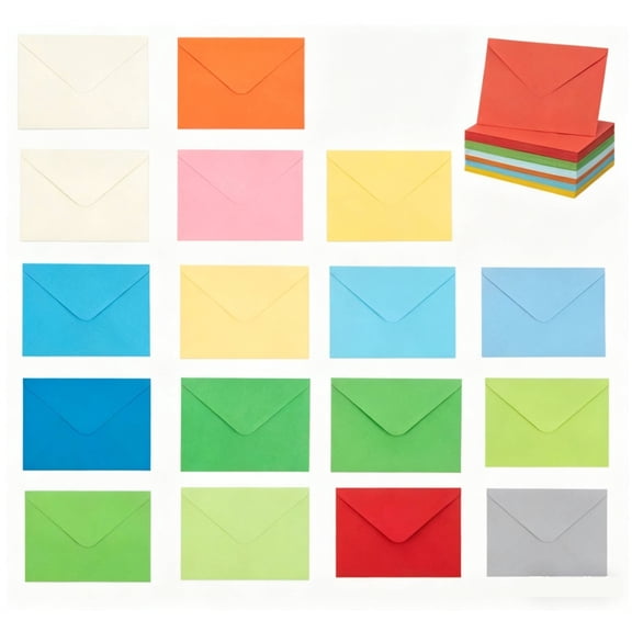MOZEEDA Self-Seal Clasp Envelopes, 4 x 2.7 Inches, Assorted Colors, 100 Count
