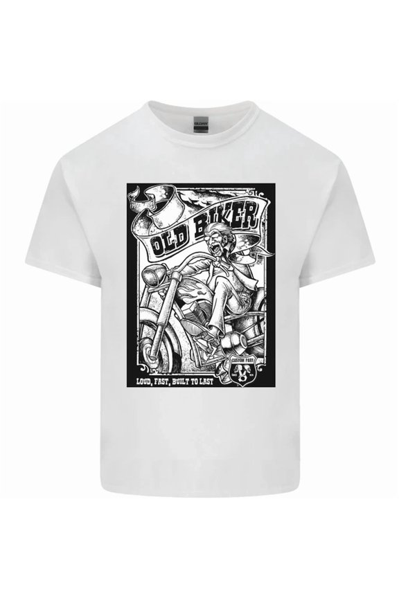 Old Biker Loud Fast Built to Last Motorbike T-Shirt