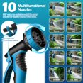 thumbnail image 3 of Boyau d'Arrosage Extensible 100 Pi, Boyau d'Eau Léger avec Buse à 10 Fonctions et Raccords en Laiton Massif 3/4 Pouces, Rétractable et Rabattable Sans Pli, 3 of 9