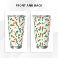 thumbnail image 3 of Daiia Cute Carrot Printed 20oz Insulated Coffee Cup with Straw Topper, Fully Spill Proof Travel Coffee Mug, Stainless Steel Tumbler for Work Home Outdoor Car-Without Straw, 3 of 8